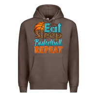 Coffee eat sleep basketball repeat Premium Hoodie - HRA Design Shop
