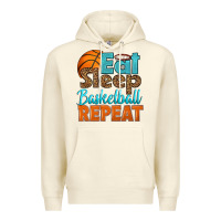 Sandshell eat sleep basketball repeat Premium Hoodie - HRA Design Shop