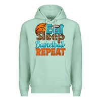 Seafoam eat sleep basketball repeat Premium Hoodie - HRA Design Shop