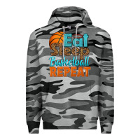 Slate Camo eat sleep basketball repeat Premium Hoodie - HRA Design Shop