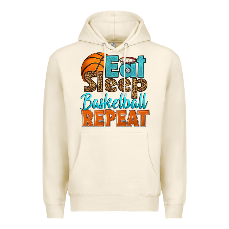 Eat Sleep Basketball Repeat Premium Hoodie by HRA Design Shop | Teevron