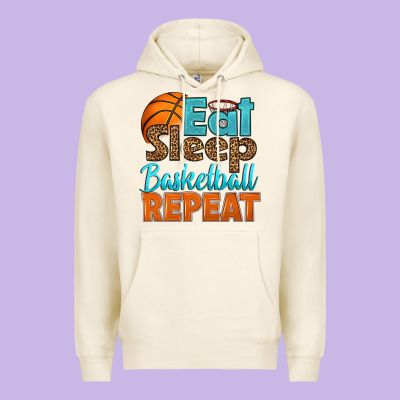 Eat Sleep Basketball Repeat Premium Hoodie Designed By Hra Design Shop