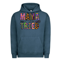 Pigment Midnight Navy Mama Tried Urban Hoodie - CowhideDigitalArt