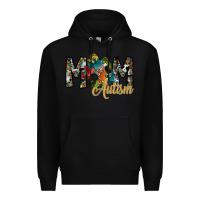 Black mom autism Premium Hoodie - SublimationCraftShop