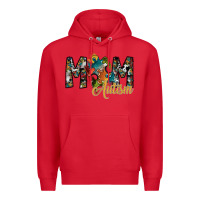 Red mom autism Premium Hoodie - SublimationCraftShop