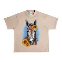 French Oak Sunflower Donkey Urban Heavy Tee - RanaPortraitStore
