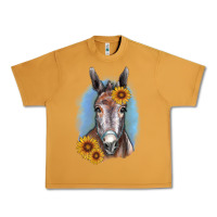 Peanut Butter Sunflower Donkey Urban Heavy Tee - RanaPortraitStore