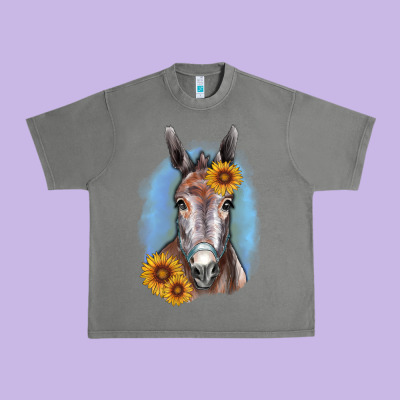 Sunflower Donkey Urban Heavy Tee Designed By Ranaportraitstore
