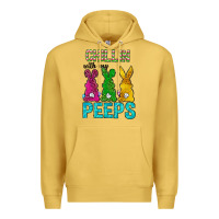 Antique Gold Chillin with my peeps Ester Day Premium Hoodie - Neo Western