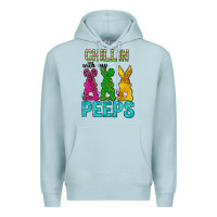 Blue Mist Chillin with my peeps Ester Day Premium Hoodie - Neo Western
