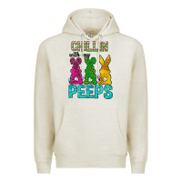 Oatmeal Heather Chillin with my peeps Ester Day Premium Hoodie - Neo Western