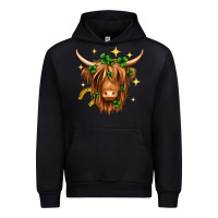 Black St. Patrick's Day Highland Cow Urban Hoodie - Neo Western