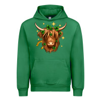 Emerald St. Patrick's Day Highland Cow Urban Hoodie - Neo Western