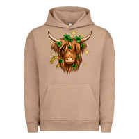 Pigment Burro St. Patrick's Day Highland Cow Urban Hoodie - Neo Western