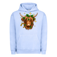 Pigment Grape Ice St. Patrick's Day Highland Cow Urban Hoodie - Neo Western