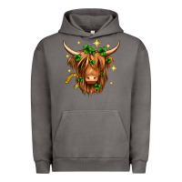 Pigment Tornado St. Patrick's Day Highland Cow Urban Hoodie - Neo Western