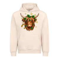 Sandshell St. Patrick's Day Highland Cow Urban Hoodie - Neo Western