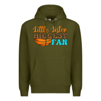 Army Green little sister biggest fan Premium Hoodie - HRA Design Shop