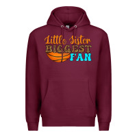 Burgundy little sister biggest fan Premium Hoodie - HRA Design Shop