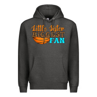 Charcoal Heather little sister biggest fan Premium Hoodie - HRA Design Shop