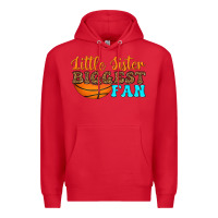 Red little sister biggest fan Premium Hoodie - HRA Design Shop