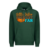 Sports Green little sister biggest fan Premium Hoodie - HRA Design Shop