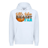 White little sister biggest fan Premium Hoodie - HRA Design Shop