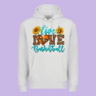 Live Love Basketball Premium Hoodie Designed By Hra Design Shop