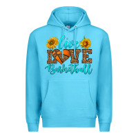 Ocean Blue live love basketball Premium Hoodie - HRA Design Shop