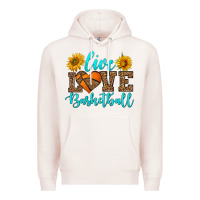 Pale Pink live love basketball Premium Hoodie - HRA Design Shop