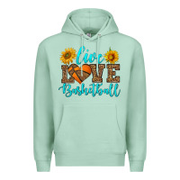 Seafoam live love basketball Premium Hoodie - HRA Design Shop