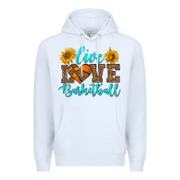 White live love basketball Premium Hoodie - HRA Design Shop