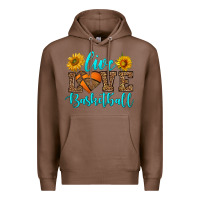 Chestnut live love basketball Premium Hoodie - HRA Design Shop