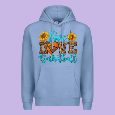 Live Love Basketball Premium Hoodie Designed By Hra Design Shop