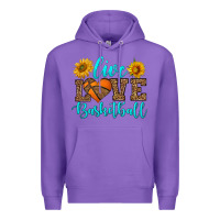 Purple live love basketball Premium Hoodie - HRA Design Shop