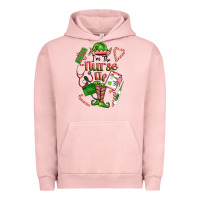 Pigment Salmon im the nurse elf Urban Hoodie - FaDigitalArtStudio