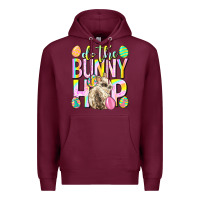 Burgundy Do the bunny hop Easter Day Premium Hoodie - Neo Western