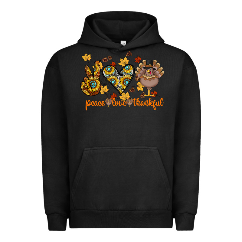 Peace Love Thankful Urban Hoodie by CowhideDigitalArt | Teevron