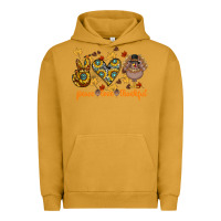 Pigment Peanut Butter Peace Love Thankful Urban Hoodie - CowhideDigitalArt