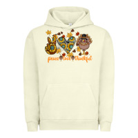 Pigment Pistachio Peace Love Thankful Urban Hoodie - CowhideDigitalArt