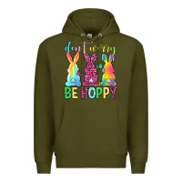 Army Green Don't worry be hoppy Easter Day Premium Hoodie - Neo Western