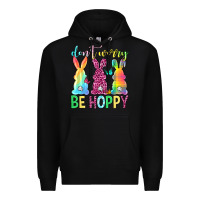 Black Don't worry be hoppy Easter Day Premium Hoodie - Neo Western