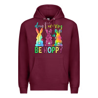 Burgundy Don't worry be hoppy Easter Day Premium Hoodie - Neo Western