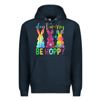 Navy Don't worry be hoppy Easter Day Premium Hoodie - Neo Western
