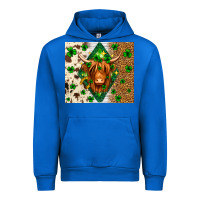 Cobalt St. Patrick's Day Highland cow Urban Hoodie - Neo Western