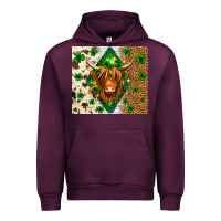 Mauve Wine St. Patrick's Day Highland cow Urban Hoodie - Neo Western