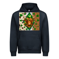 Navy St. Patrick's Day Highland cow Urban Hoodie - Neo Western
