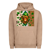Pigment Burro St. Patrick's Day Highland cow Urban Hoodie - Neo Western