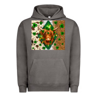 Pigment Tornado St. Patrick's Day Highland cow Urban Hoodie - Neo Western