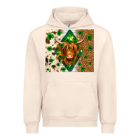 Sandshell St. Patrick's Day Highland cow Urban Hoodie - Neo Western
